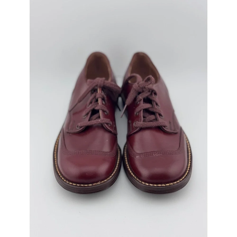 Vintage Peter Diamond Kid's Burgundy Leather Oxford Shoes Lace‎ Up Size: 5